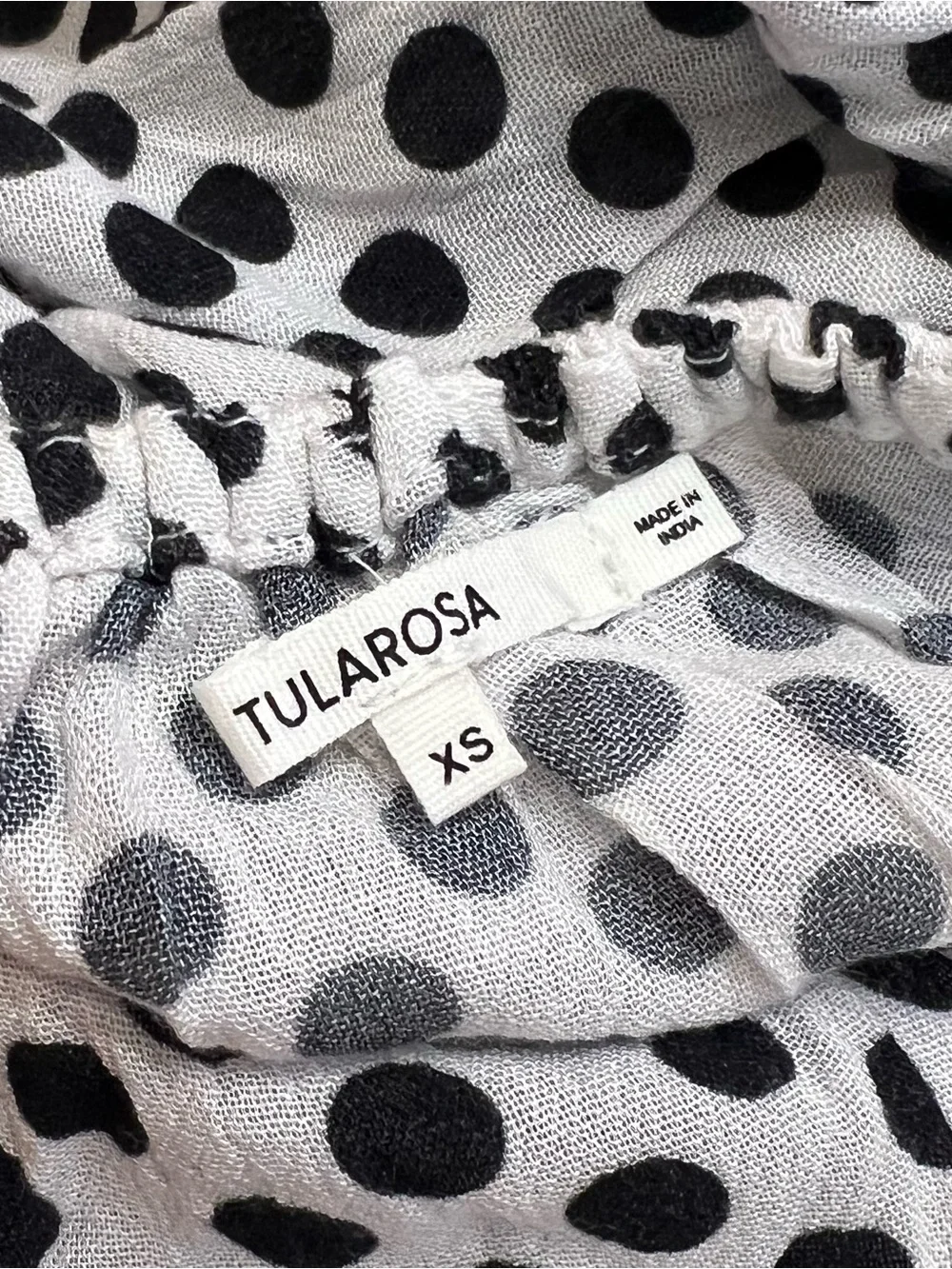 Tularosa Polka Dot Mini Dress Sz XS Halter/Strapless Cut Out Bow Summer NWT - Picture 8 of 11